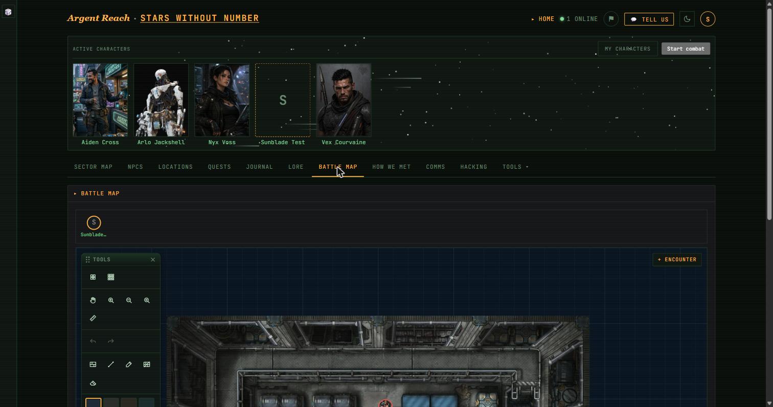 Initiative and a battle map that just works — interface preview